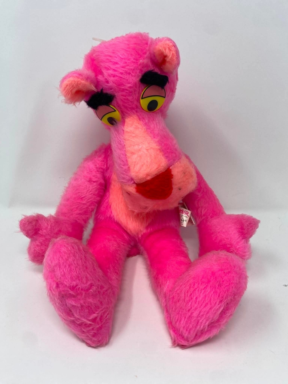 Vintage 1980 Pink Panther Plush Mighty Star